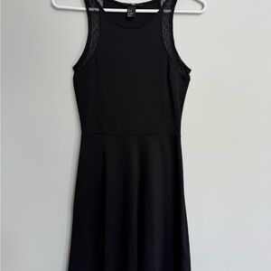 H&M Black sheer mini dress